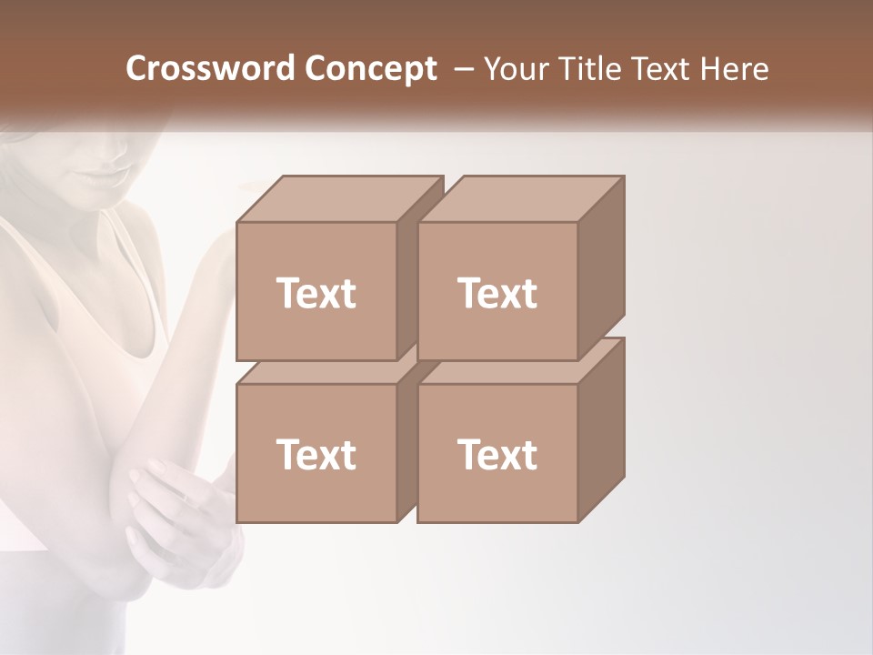 A Woman Holding A Cup Of Coffee In Her Hand PowerPoint Template