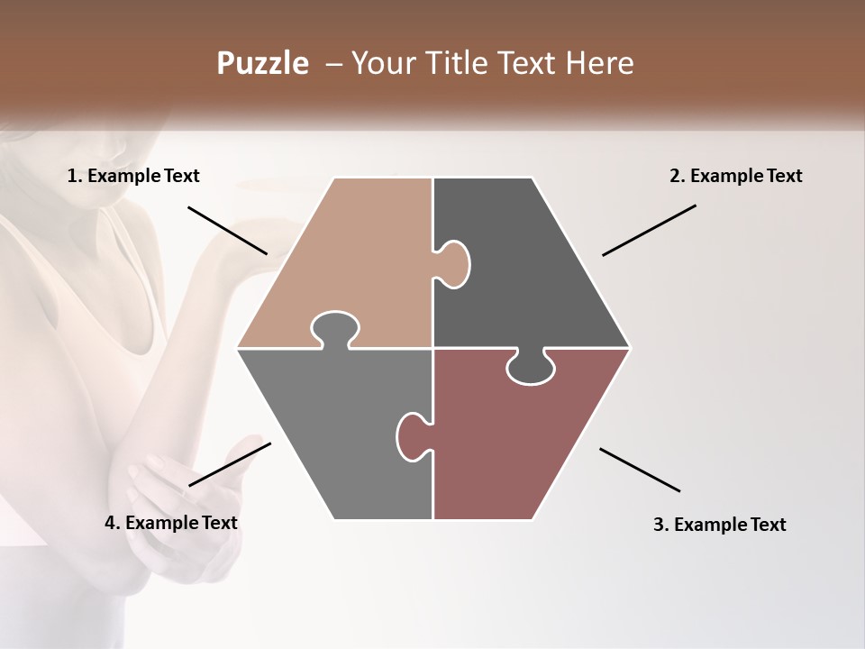 A Woman Holding A Cup Of Coffee In Her Hand PowerPoint Template