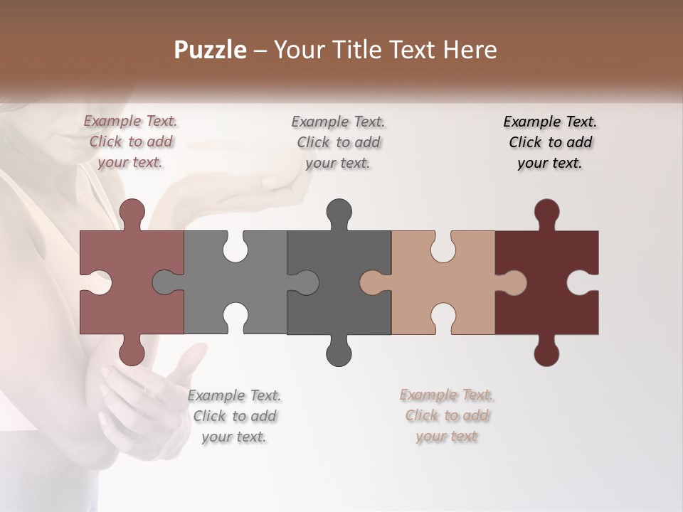 A Woman Holding A Cup Of Coffee In Her Hand PowerPoint Template