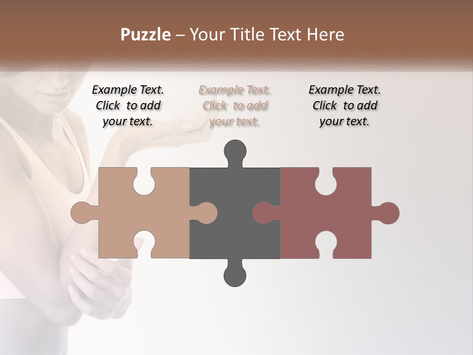 A Woman Holding A Cup Of Coffee In Her Hand PowerPoint Template