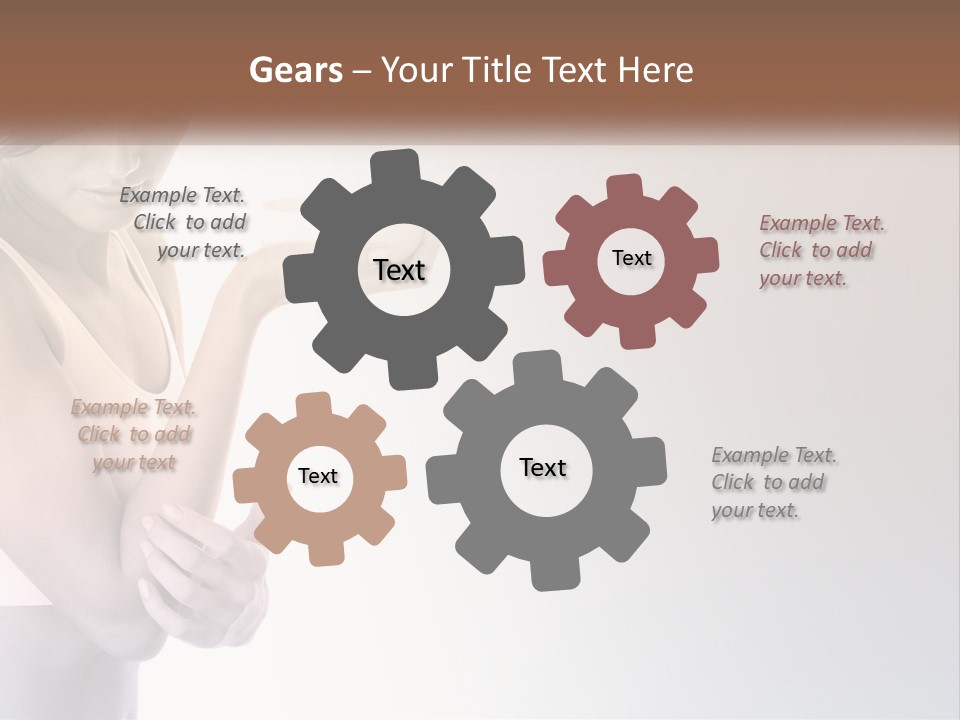 A Woman Holding A Cup Of Coffee In Her Hand PowerPoint Template