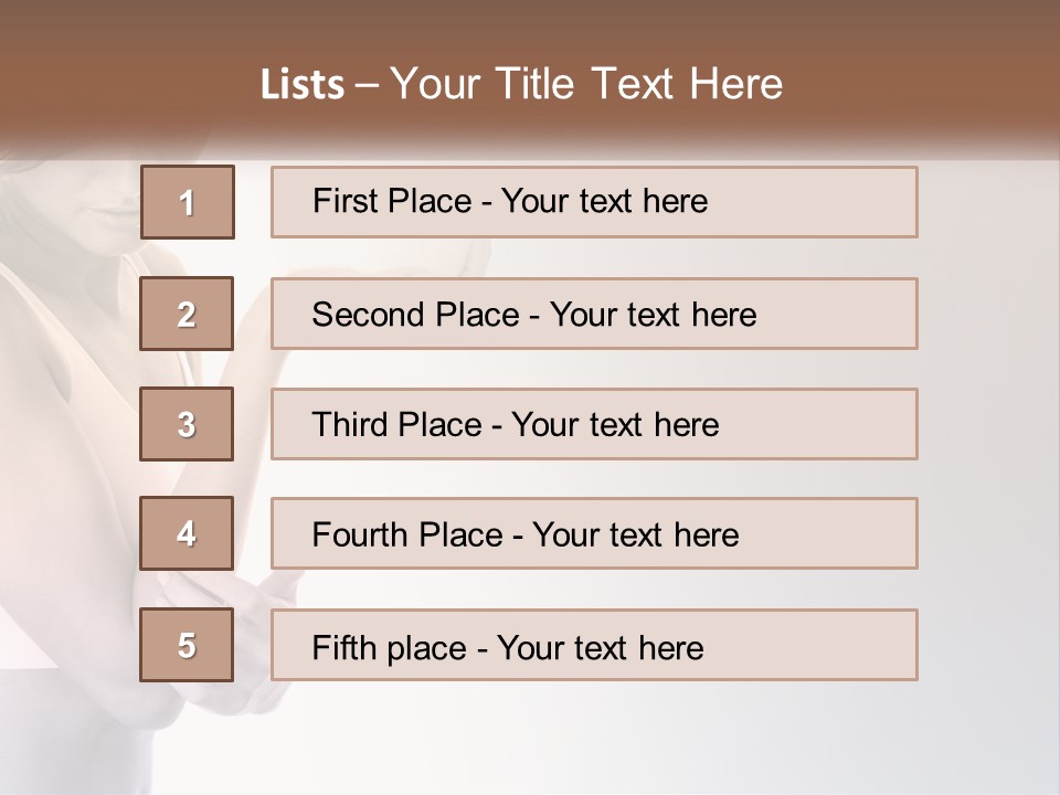 A Woman Holding A Cup Of Coffee In Her Hand PowerPoint Template