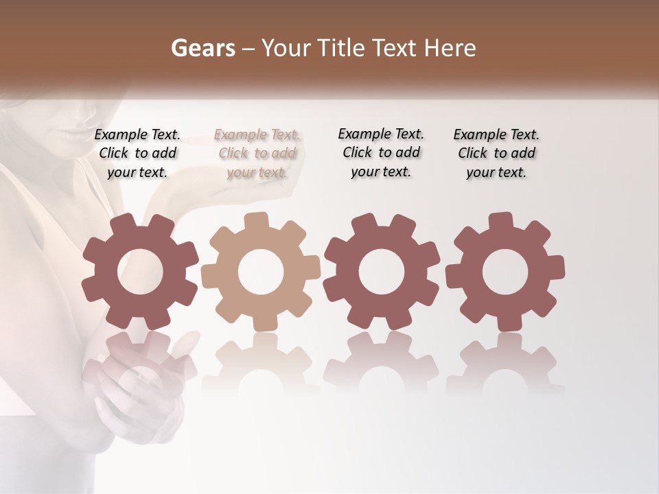 A Woman Holding A Cup Of Coffee In Her Hand PowerPoint Template