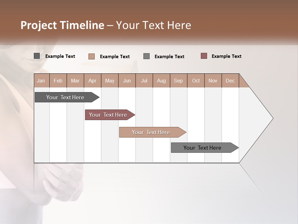 A Woman Holding A Cup Of Coffee In Her Hand PowerPoint Template