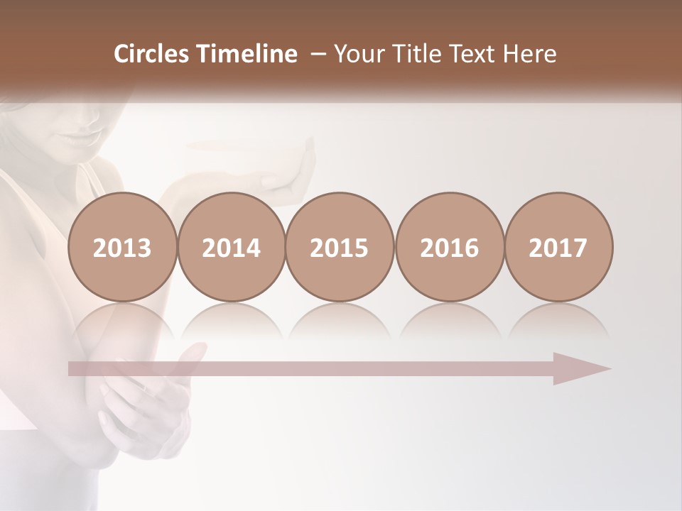 A Woman Holding A Cup Of Coffee In Her Hand PowerPoint Template