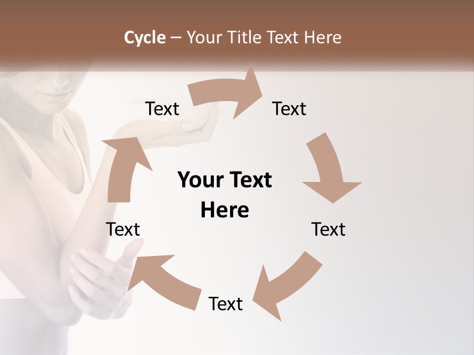 A Woman Holding A Cup Of Coffee In Her Hand PowerPoint Template