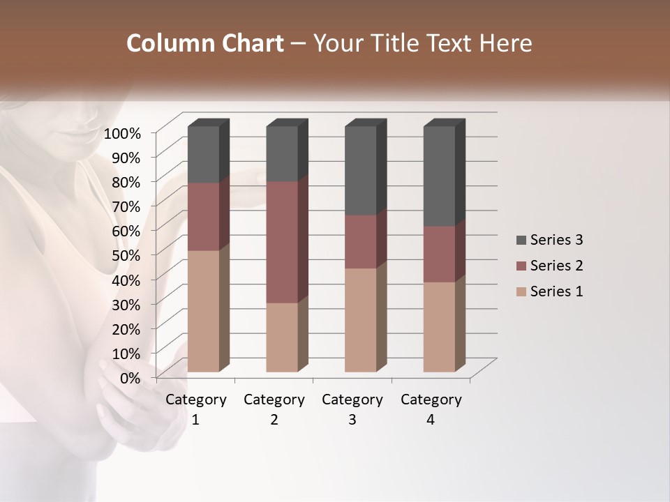 A Woman Holding A Cup Of Coffee In Her Hand PowerPoint Template