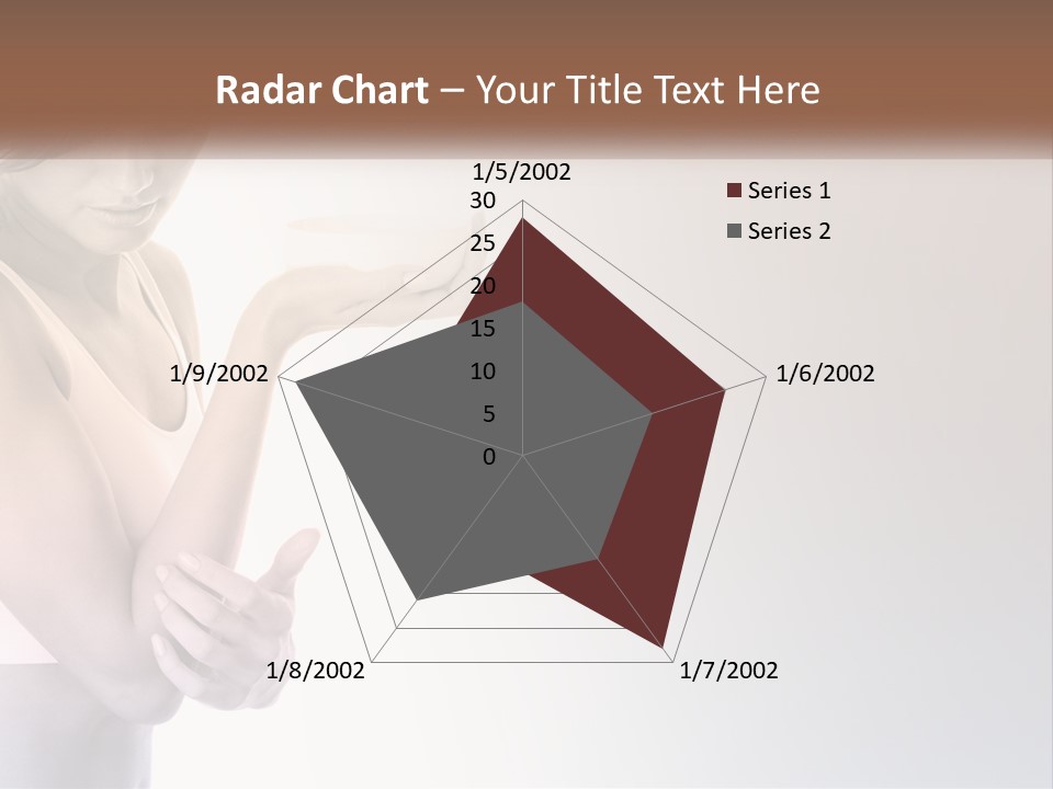 A Woman Holding A Cup Of Coffee In Her Hand PowerPoint Template