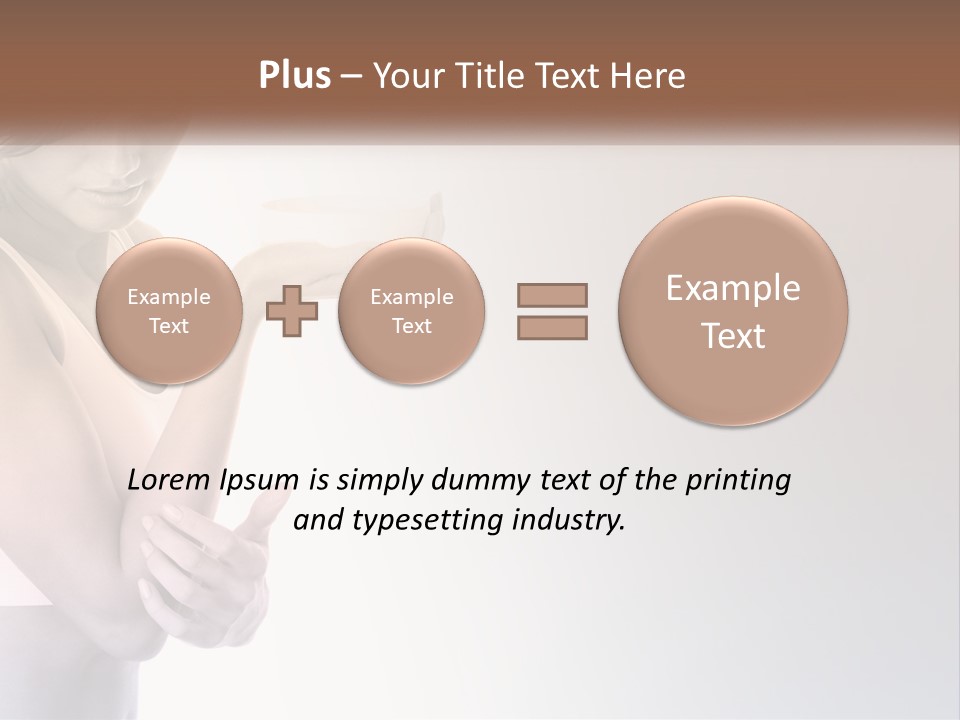 A Woman Holding A Cup Of Coffee In Her Hand PowerPoint Template