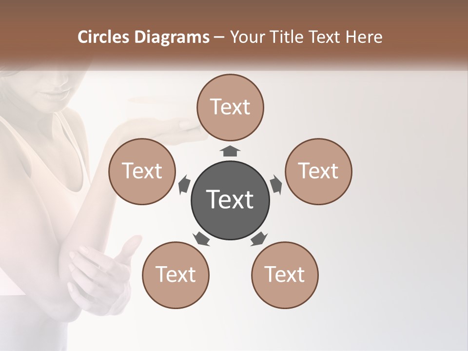 A Woman Holding A Cup Of Coffee In Her Hand PowerPoint Template