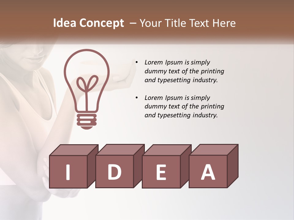 A Woman Holding A Cup Of Coffee In Her Hand PowerPoint Template