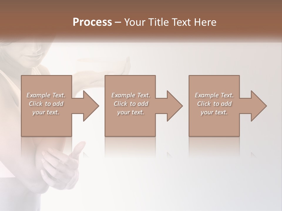 A Woman Holding A Cup Of Coffee In Her Hand PowerPoint Template