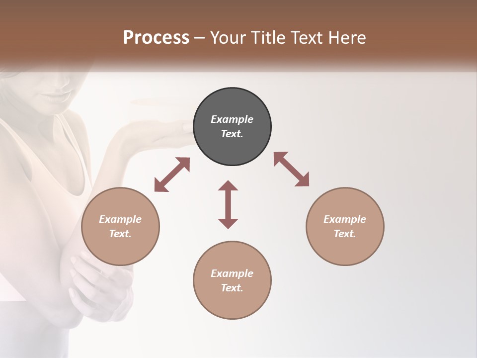 A Woman Holding A Cup Of Coffee In Her Hand PowerPoint Template