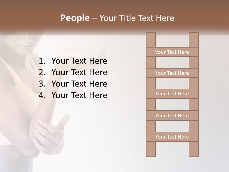 A Woman Holding A Cup Of Coffee In Her Hand PowerPoint Template