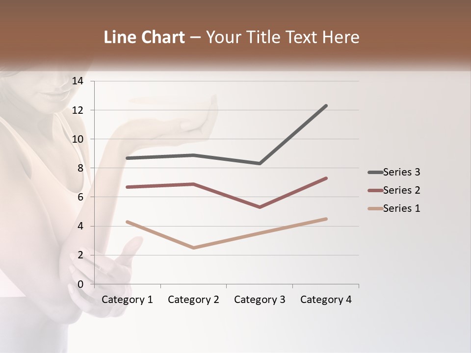 A Woman Holding A Cup Of Coffee In Her Hand PowerPoint Template