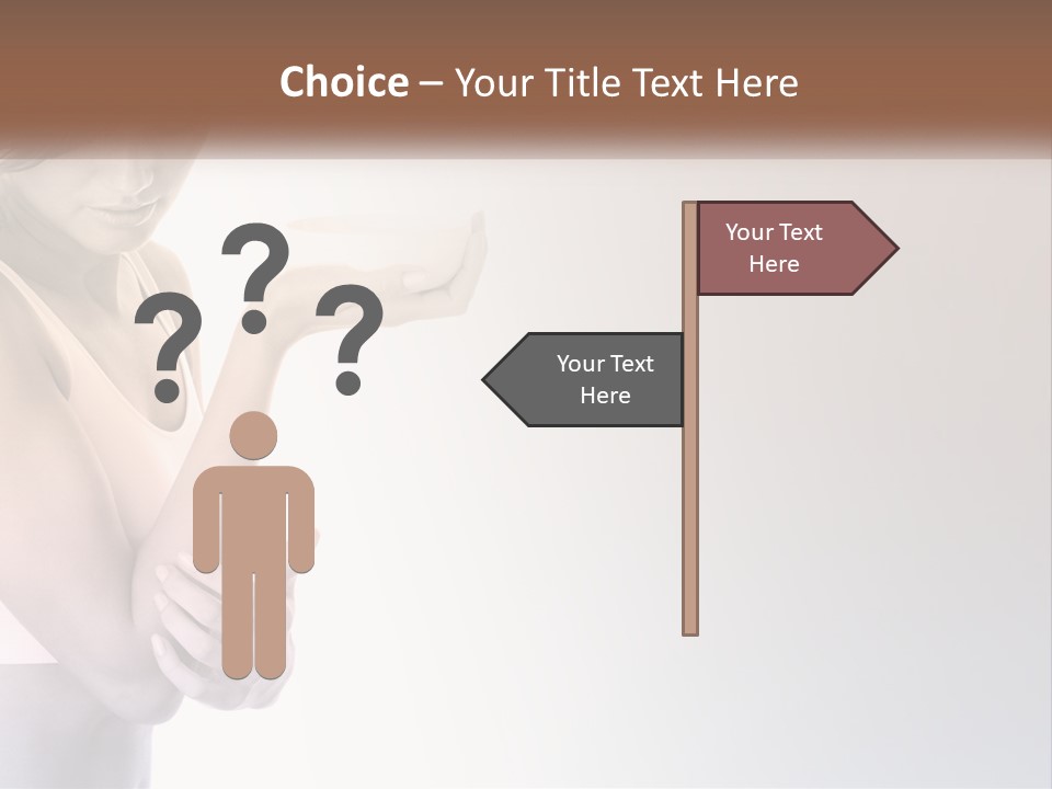 A Woman Holding A Cup Of Coffee In Her Hand PowerPoint Template