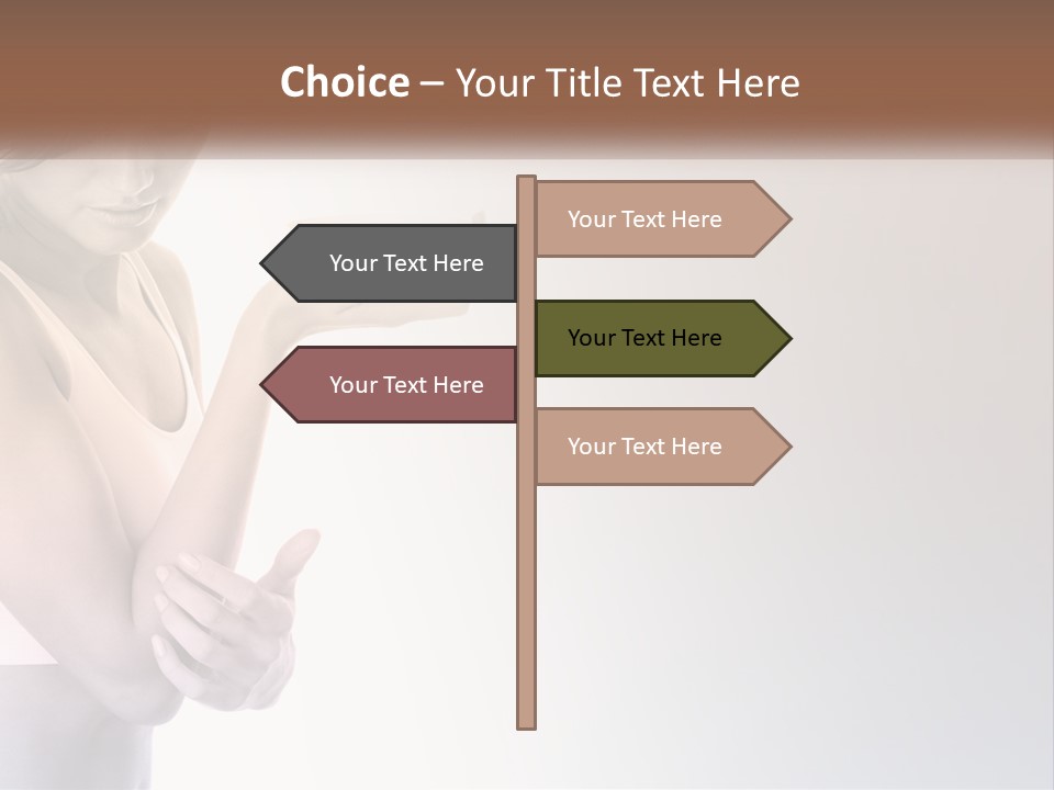 A Woman Holding A Cup Of Coffee In Her Hand PowerPoint Template