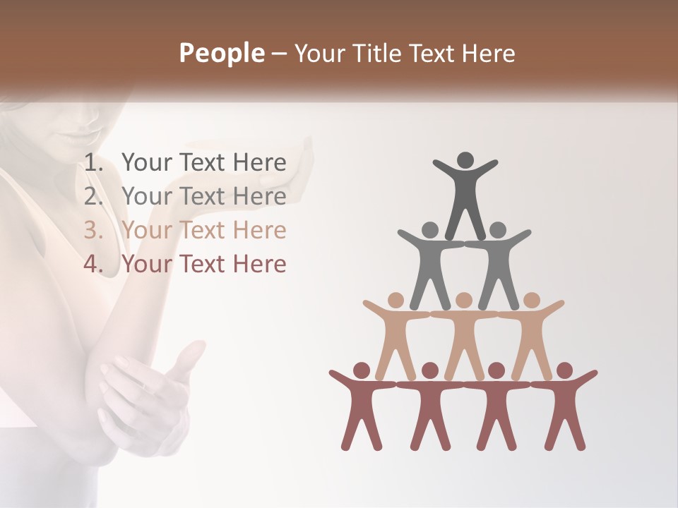 A Woman Holding A Cup Of Coffee In Her Hand PowerPoint Template