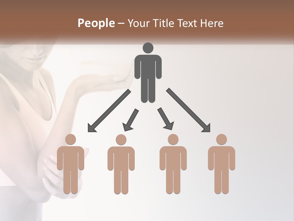 A Woman Holding A Cup Of Coffee In Her Hand PowerPoint Template