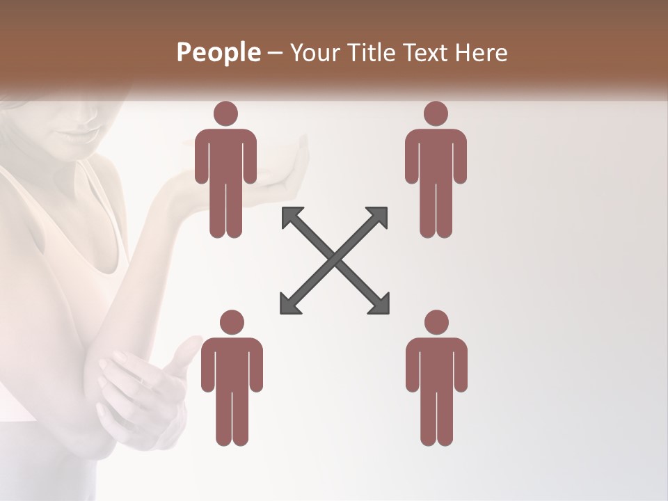 A Woman Holding A Cup Of Coffee In Her Hand PowerPoint Template