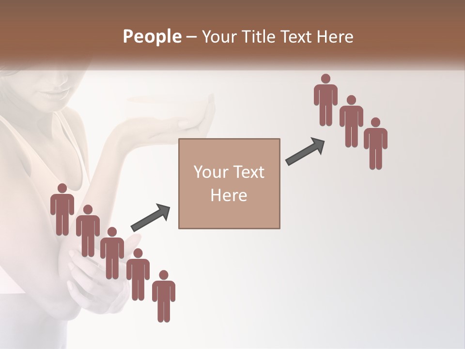 A Woman Holding A Cup Of Coffee In Her Hand PowerPoint Template