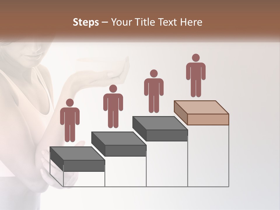 A Woman Holding A Cup Of Coffee In Her Hand PowerPoint Template