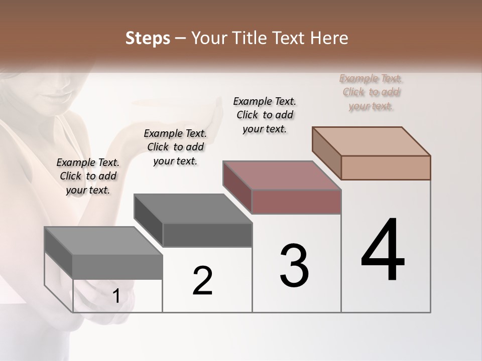 A Woman Holding A Cup Of Coffee In Her Hand PowerPoint Template