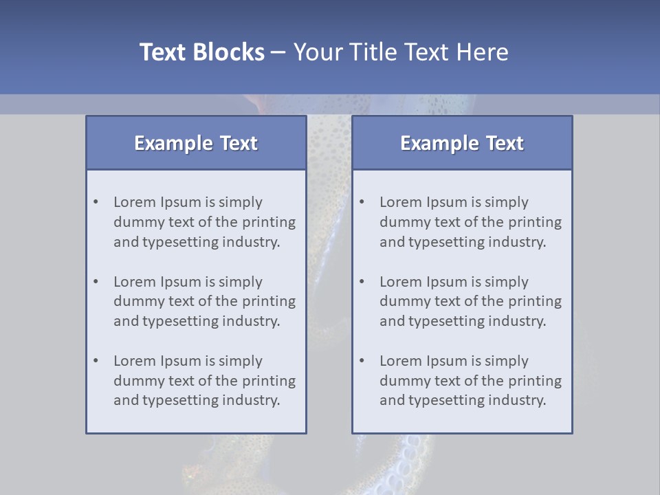 An Octopus With Blue Eyes Is Shown In This Powerpoint Presentation PowerPoint Template