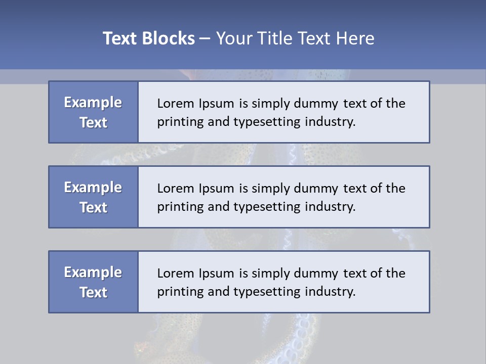 An Octopus With Blue Eyes Is Shown In This Powerpoint Presentation PowerPoint Template
