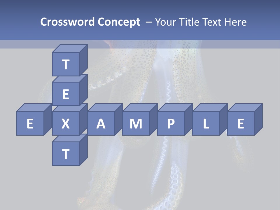 An Octopus With Blue Eyes Is Shown In This Powerpoint Presentation PowerPoint Template