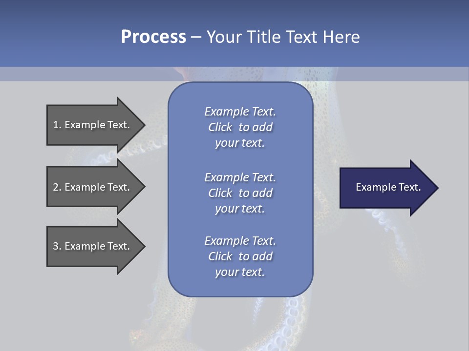 An Octopus With Blue Eyes Is Shown In This Powerpoint Presentation PowerPoint Template