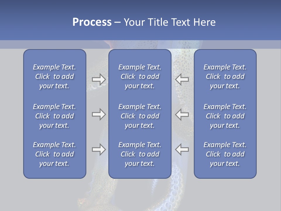 An Octopus With Blue Eyes Is Shown In This Powerpoint Presentation PowerPoint Template