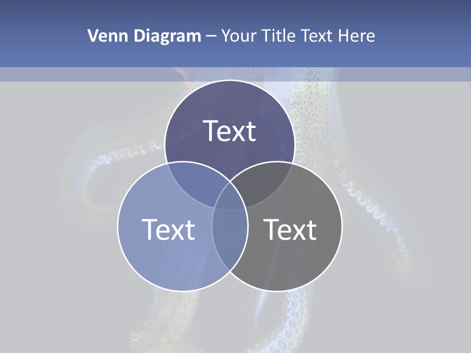 An Octopus With Blue Eyes Is Shown In This Powerpoint Presentation PowerPoint Template