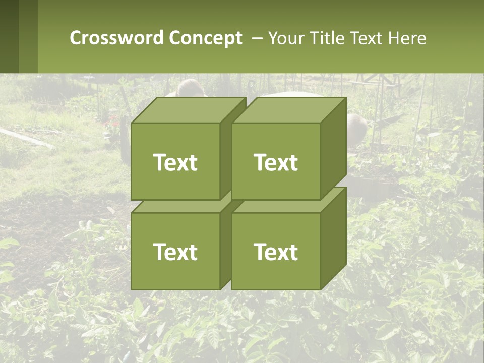 A Man And Woman Tending To A Child In A Garden PowerPoint Template