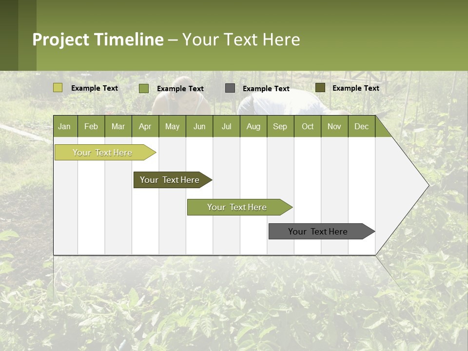 A Man And Woman Tending To A Child In A Garden PowerPoint Template
