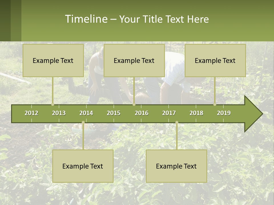 A Man And Woman Tending To A Child In A Garden PowerPoint Template