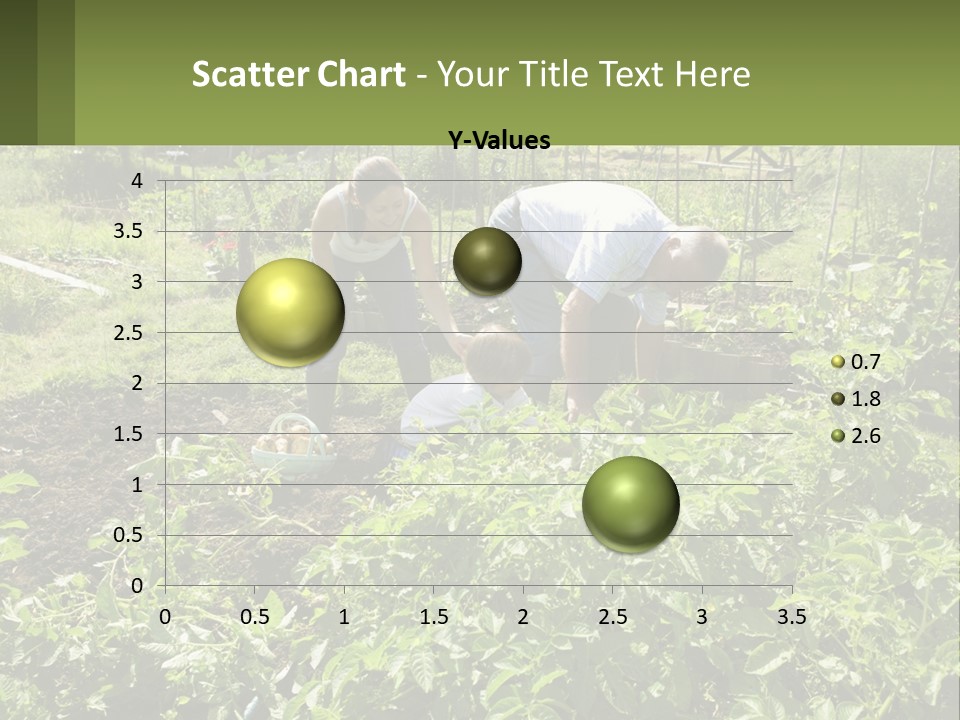 A Man And Woman Tending To A Child In A Garden PowerPoint Template