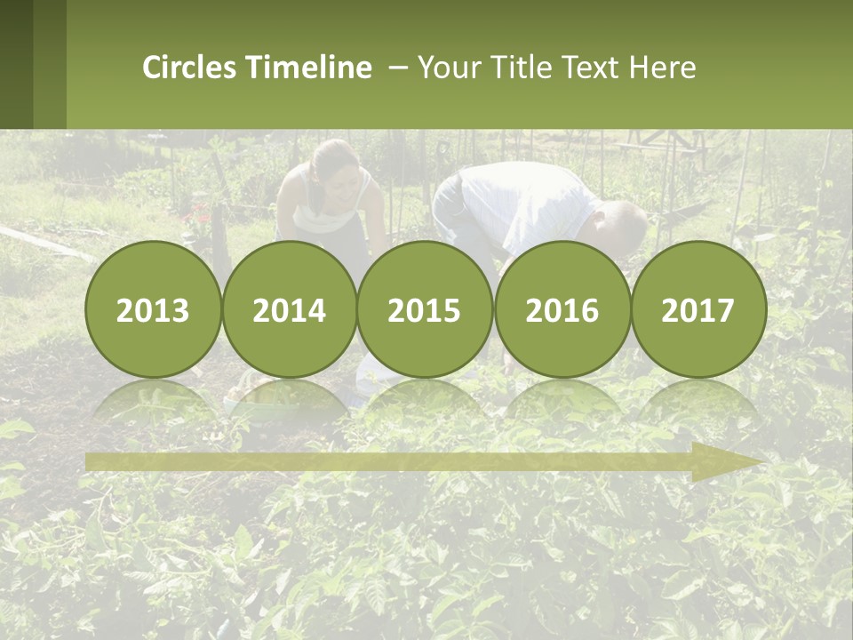 A Man And Woman Tending To A Child In A Garden PowerPoint Template