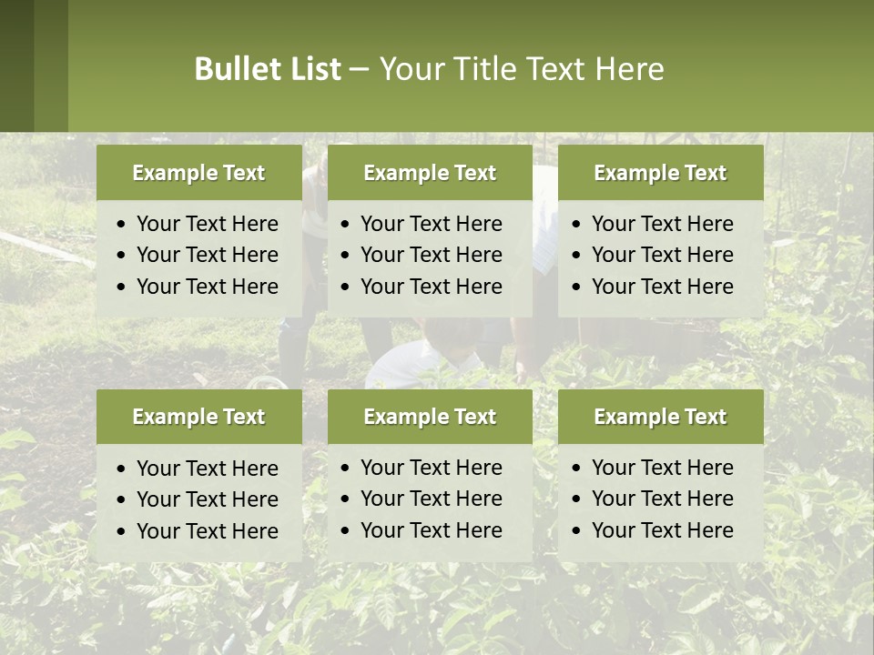 A Man And Woman Tending To A Child In A Garden PowerPoint Template