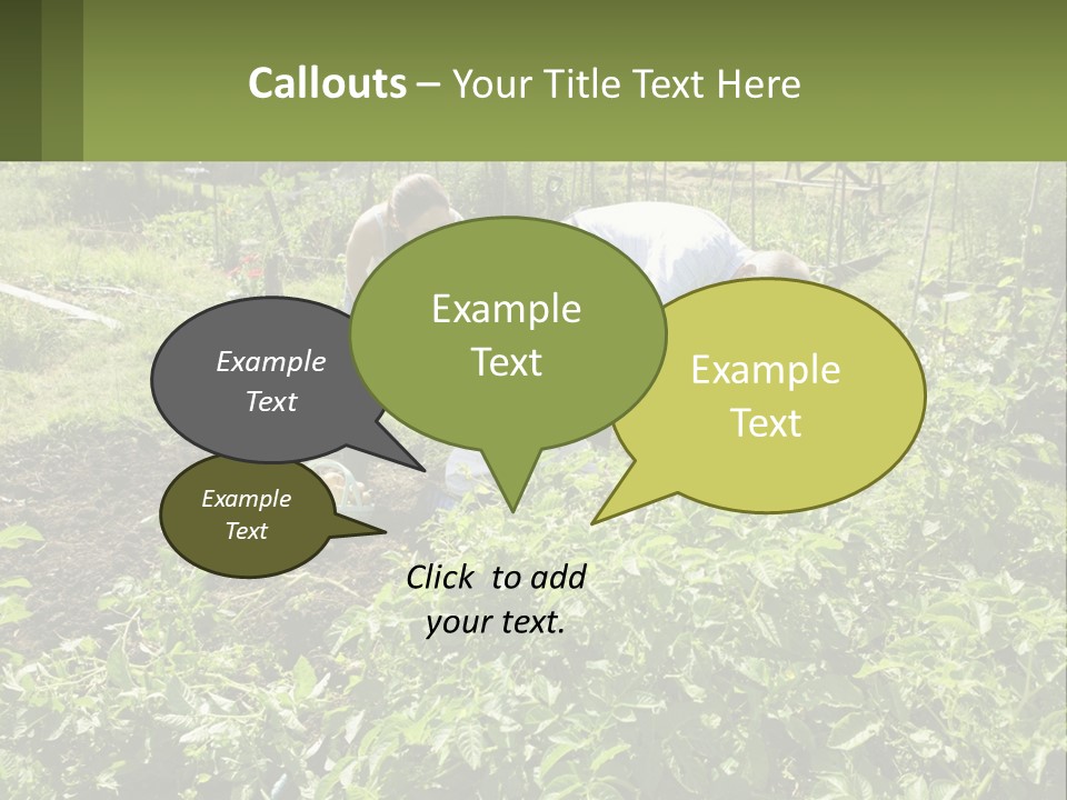 A Man And Woman Tending To A Child In A Garden PowerPoint Template