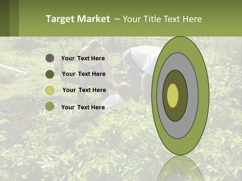 A Man And Woman Tending To A Child In A Garden PowerPoint Template