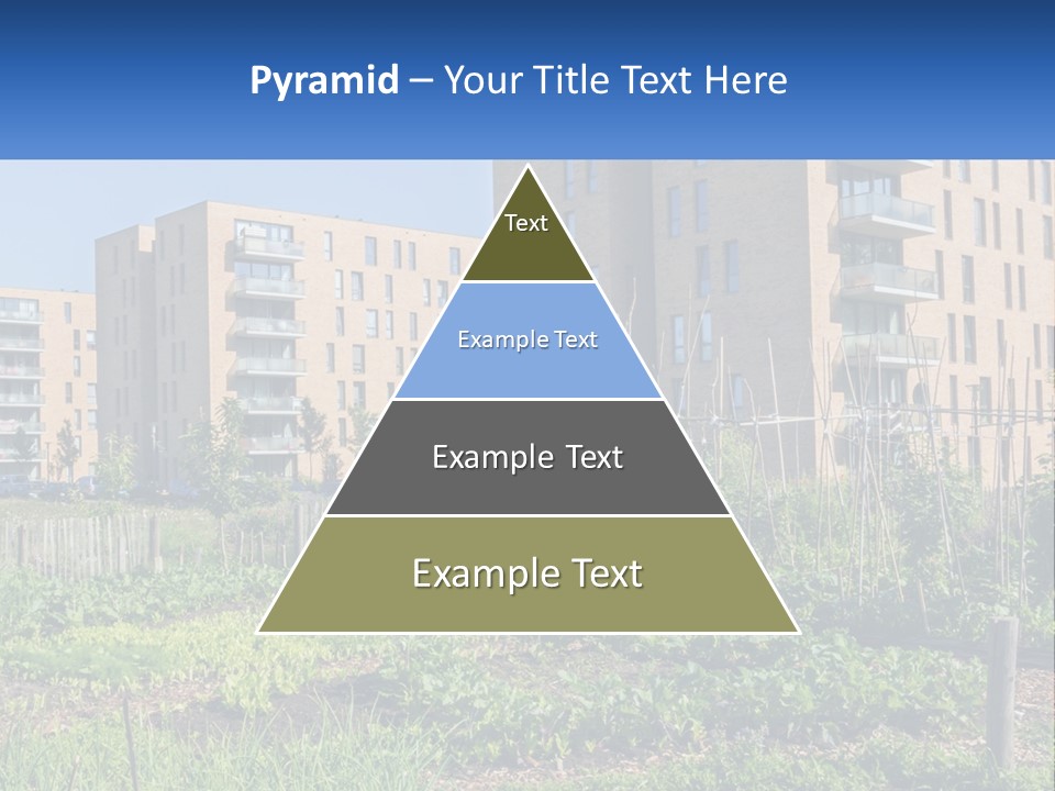 An Urban Garden In Front Of A Building PowerPoint Template