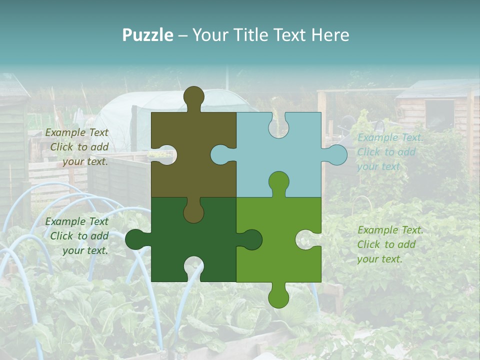 A Garden Filled With Lots Of Green Plants PowerPoint Template