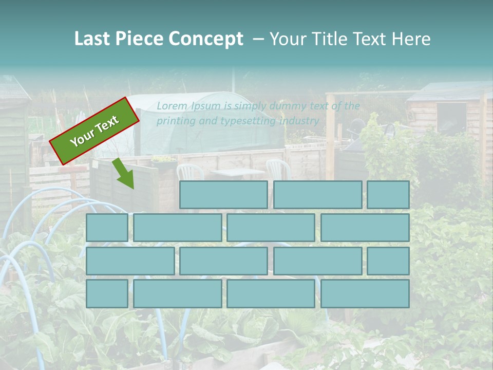 A Garden Filled With Lots Of Green Plants PowerPoint Template