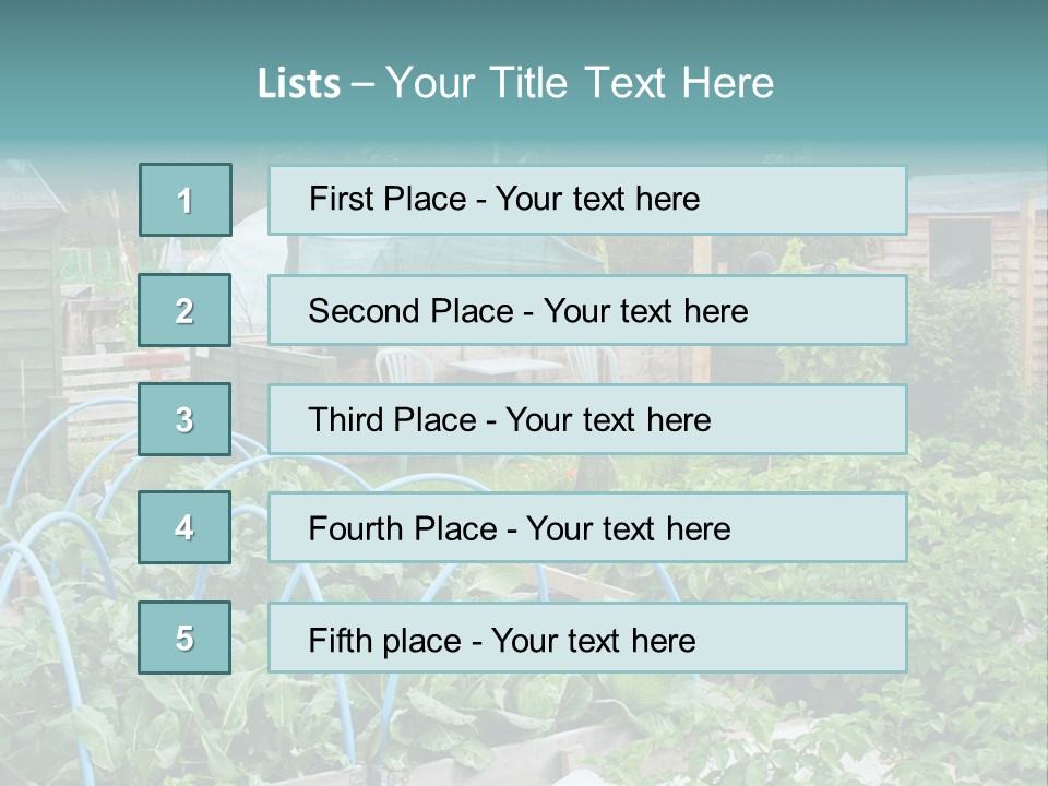 A Garden Filled With Lots Of Green Plants PowerPoint Template