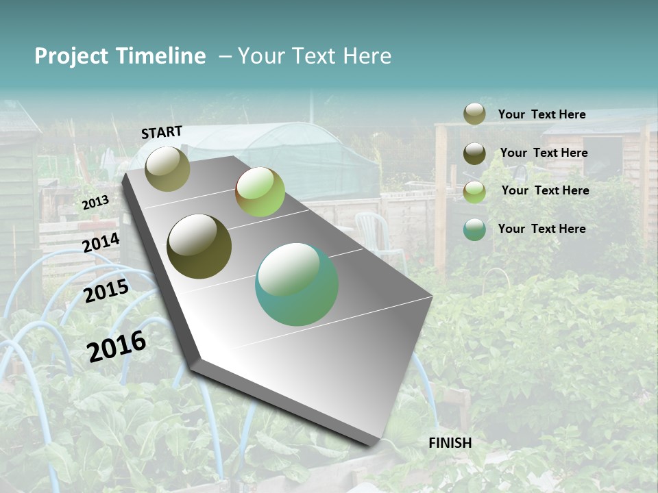 A Garden Filled With Lots Of Green Plants PowerPoint Template