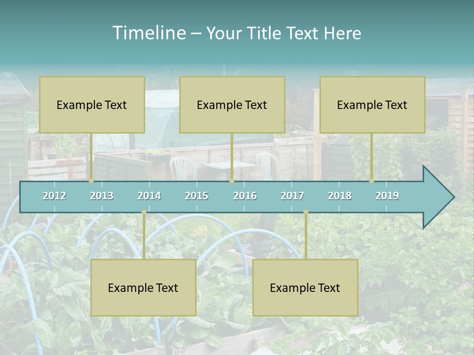 A Garden Filled With Lots Of Green Plants PowerPoint Template
