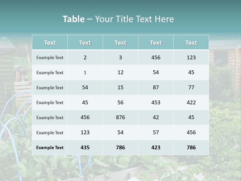 A Garden Filled With Lots Of Green Plants PowerPoint Template