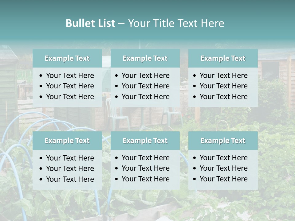 A Garden Filled With Lots Of Green Plants PowerPoint Template