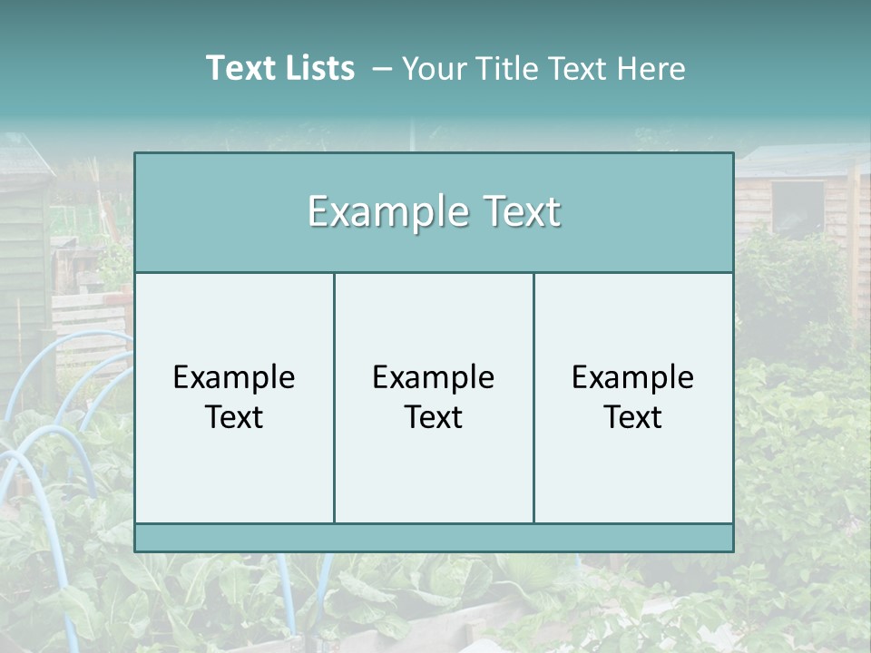 A Garden Filled With Lots Of Green Plants PowerPoint Template